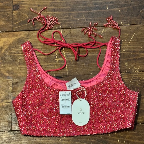 SANI Hand Beaded and Embroidered Blouse to pair with a saree NWT - Picture 1 of 9